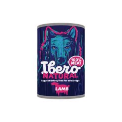   Ibero Natural konzerv felnőtt kutyáknak 100% hús báránnyal 400 gr