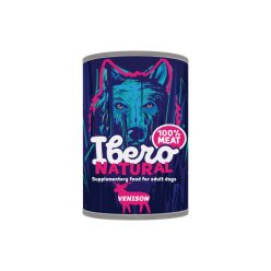   Ibero Natural konzerv felnőtt kutyáknak 100% hús szarvassal 400 gr