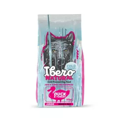 Ibero Hidegen sajtolt kutyatáp junior M/L DUCK 12 Kg