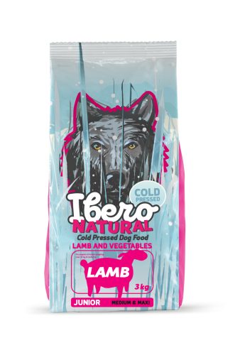 Ibero Hidegen sajtolt kutyatáp junior M/L LAMB 3 Kg