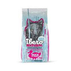 Ibero Hidegen sajtolt kutyatáp adult M/L DUCK 3 Kg