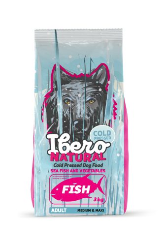 Ibero Hidegen sajtolt kutyatáp adult  M/L FISH 3 Kg