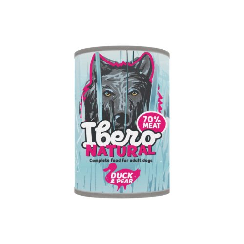 Ibero Natural Low-Grain pástétom kacsával és körtével felnőtt kutyáknak 400 gr