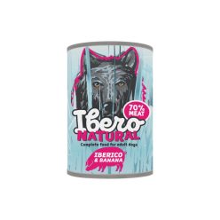   Ibero Natural gabonamentes pástétom sertéssel és banánnal felnőtt kutyáknak 400 gr