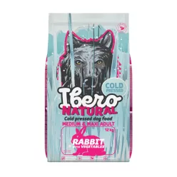 Ibero Hidegen sajtolt kutyatáp adult RABBIT Medium 12 Kg