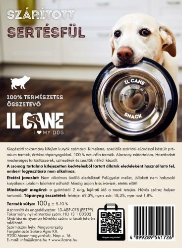 Szárított sertésfül: 100gr/csomag