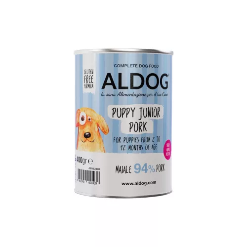 ALDOG® PUPPY-JUNIOR PORK MONOPROTEINES KÖLYÖKKUTYA PÁSTÉTOM 400 gr