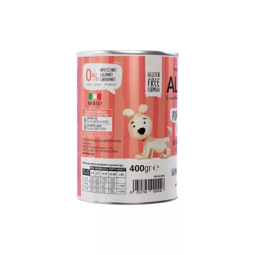 ALDOG® PUPPY-JUNIOR ARTICA LAZACOS MONOPROTEINES KÖLYÖK KUTYA PÁSTÉTOM 400 gr