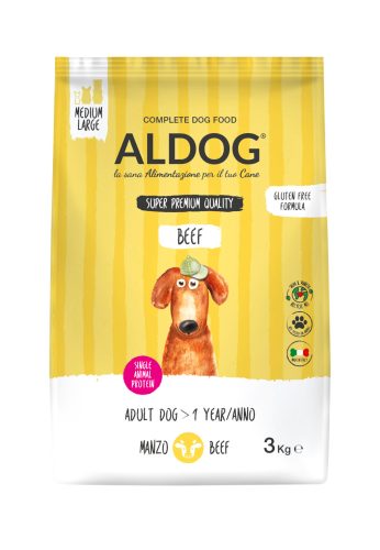 ALDOG BEEF HIPOALLERGÉN KUTYATÁP MEDIUM 3 KG