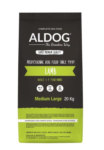 ALDOG THE BREEDERS WAY LAMB HIPOALLERGÉN KUTYATÁP MEDIUM 20 KG