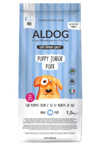 ALDOG PUPPY-JUNIOR PORK HIPOALLERGÉN KUTYATÁP MINI 1,5 KG