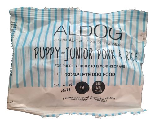 ALDOG PUPPY-JUNIOR PORK HIPOALLERGÉN KUTYATÁP MEDIUM MINTACSOMAG 100 G
