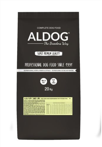 ALDOG THE BREEDERS WAY PUPPY JUNIOR LAMB HIPOALLERGÉN KUTYATÁP MEDIUM 20 KG