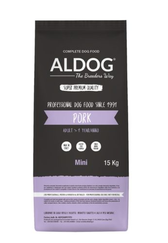 ALDOG THE BREEDERS WAY PORK HIPOALLERGÉN KUTYATÁP MINI 15 KG