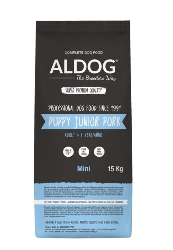 ALDOG THE BREEDERS WAY PUPPY-JUNIOR PORK HIPOALLERGÉN KUTYATÁP MINI 15 KG