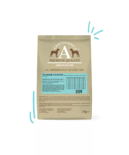 CENTOUNDICI (111/A) GRASSLAND KUTYATÁP MEDIUM 15 KG